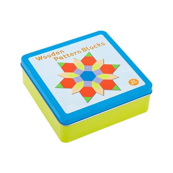 Puzzle Tangram din lemn, Small Foot, Cutie metalica, 53 de piese, 15 x 15 x 5 cm Puzzle Tangram din lemn, Small Foot, Cutie metalica, 53 de piese, 15 x 15 x 5 cm