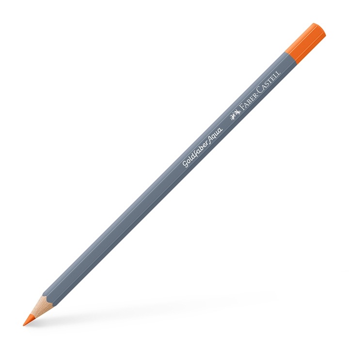 Акварелен молив Faber-Castell Goldfaber Aqua, № 115, тъмен кадмиевооранжев