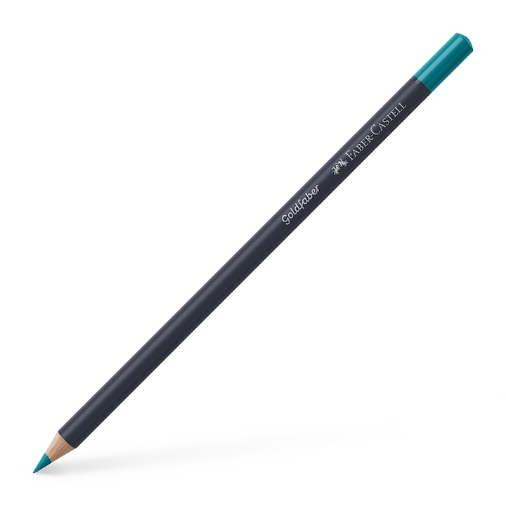 Цветен молив Faber-Castell Goldfaber, № 154, светъл тюркоазен кобалт