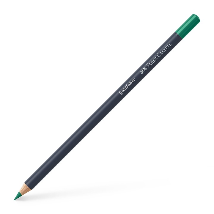 Creion colorat, Faber-Castell, Goldfaber, Lemn, 162, Light Phthalo Green