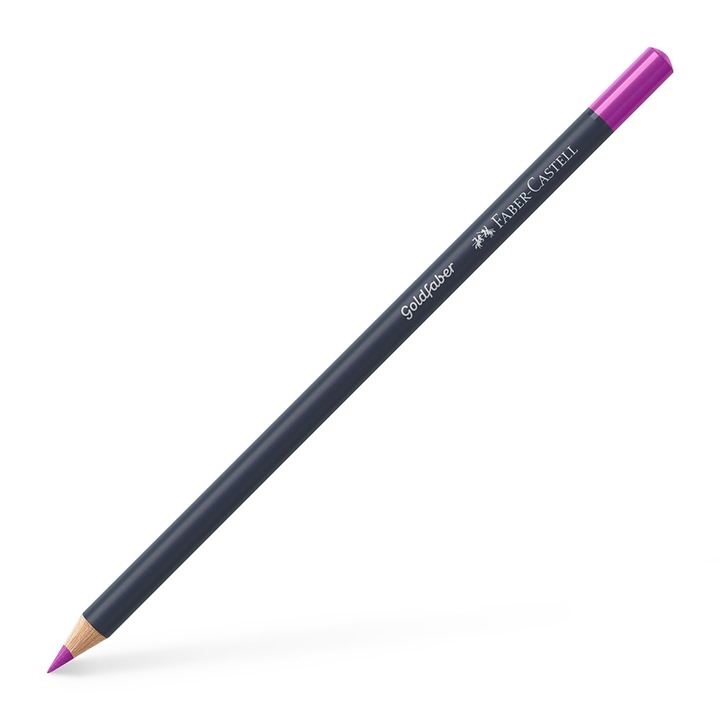 Цветен молив Faber-Castell Goldfaber, № 125, среден пурпурнорозов