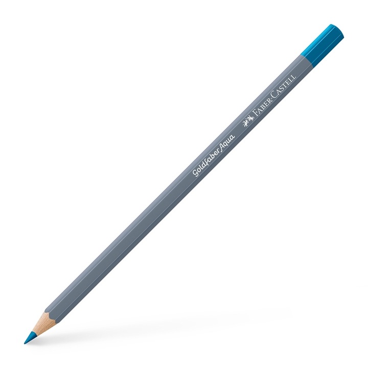 Акварелен молив Faber-Castell Goldfaber Aqua, № 153, тюркоазен кобалт