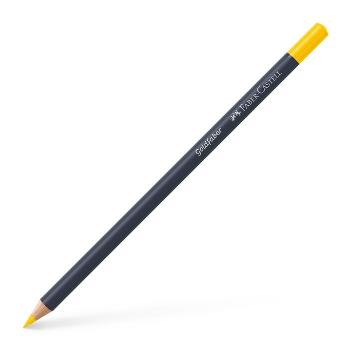 Цветен молив Faber-Castell Goldfaber, № 108, тъмен кадмиевожълт