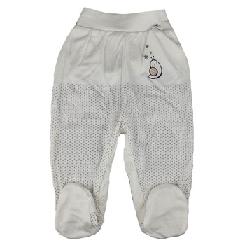 Pantaloni cu botosei pentru bebelusi Koala Miszka Bambus 05-767C, Crem, 68 cm Pantaloni cu botosei pentru bebelusi Koala Miszka Bambus 05-767C, Crem, 68 cm