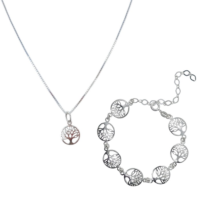 Set argint Pomul vietii lantisor bratara 9209810 Dras