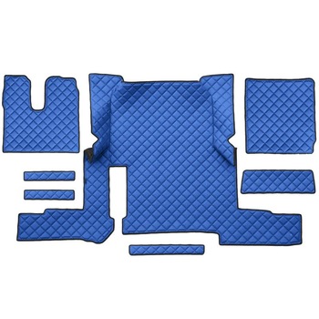 Set 7 covorase camion F-Core, Piele-ECO, pentru MAN TGX, transmisie automata, 1 sertar, Albastru Set 7 covorase camion F-Core, Piele-ECO, pentru MAN TGX, transmisie automata, 1 sertar, Albastru