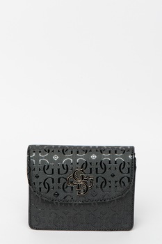 Guess, Geanta mini de piele ecologica, cu bareta de umar Chic Shine, Negru Guess, Geanta mini de piele ecologica, cu bareta de umar Chic Shine, Negru