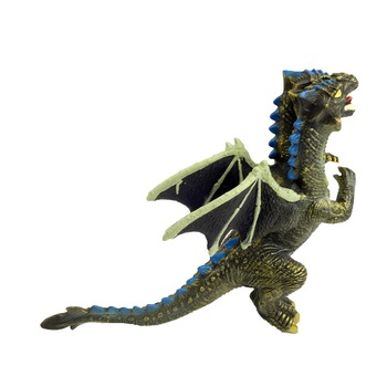 Figurina Dragon de jucarie, cu 2 capete, cu sunete, 40 cm, Gri Figurina Dragon de jucarie, cu 2 capete, cu sunete, 40 cm, Gri