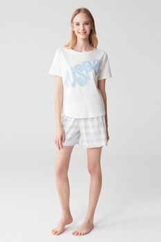 us polo assn pijama scurta de bumbac alb imagen 36_0_
0