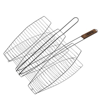 Grill pentru 3 pesti, suport inox 66 x 41,5 x 2,5 cm Grill pentru 3 pesti, suport inox 66 x 41,5 x 2,5 cm