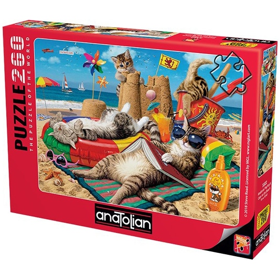 Puzzle Anatolian - Steve Read, Cats on the beach, 260 piese