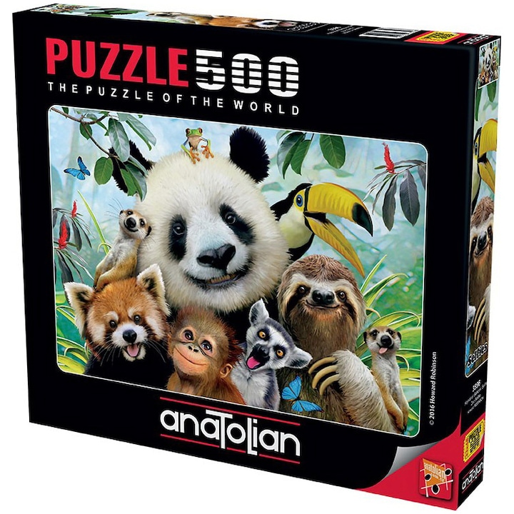Пъзел Anatolian - Zoo selfie, 500 части