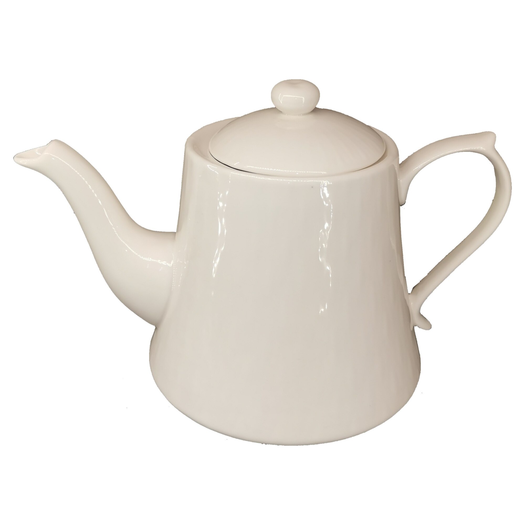 Ceainic alb, ClauM, ceramica, 1300 ml