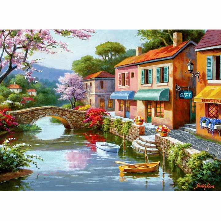 Пъзел Anatolian - Quaint village shops, 1000 части