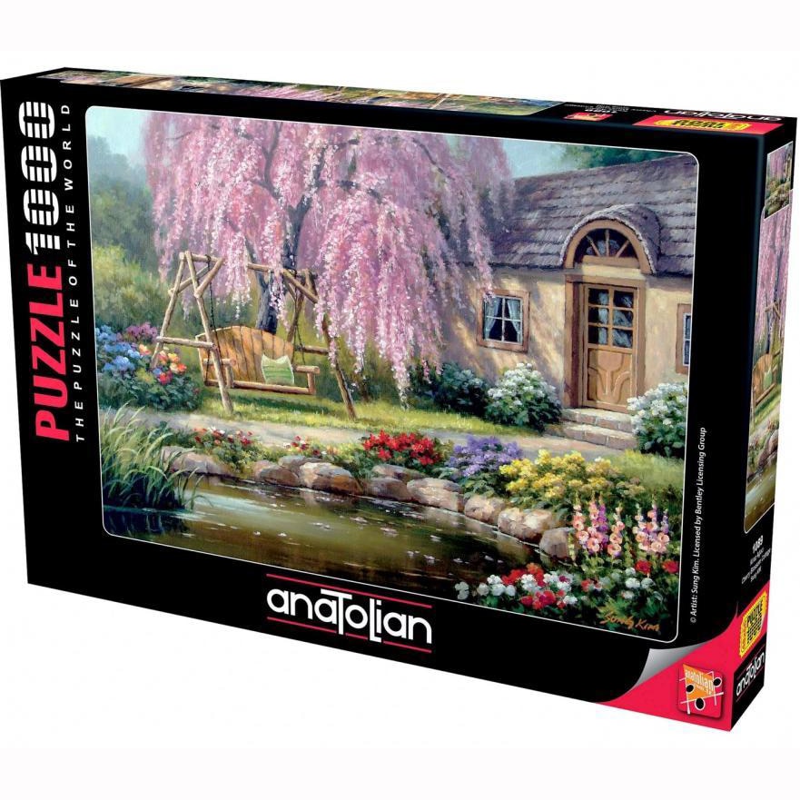 Puzzle Anatolian - Cherry blossom cottage, 1000 piese