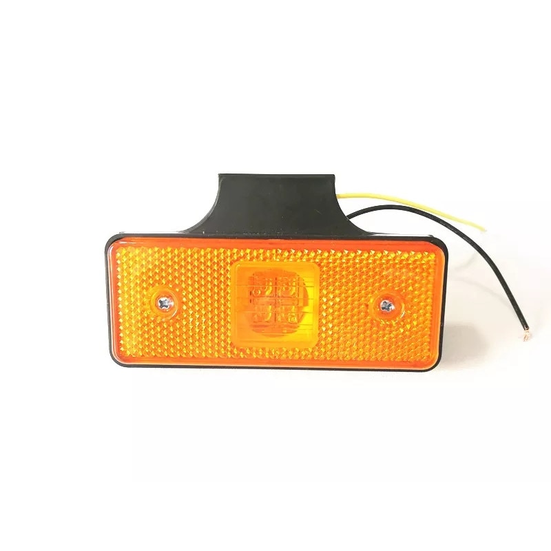 Lampa laterala cu led si suport de prindere, 12v-24v lumina galbena