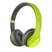 Casti bluetooth cu microfon si radio, pliabile, TF Card/FM Stereo Radio/MP3 Player/Wireless P47 verde KATHODE