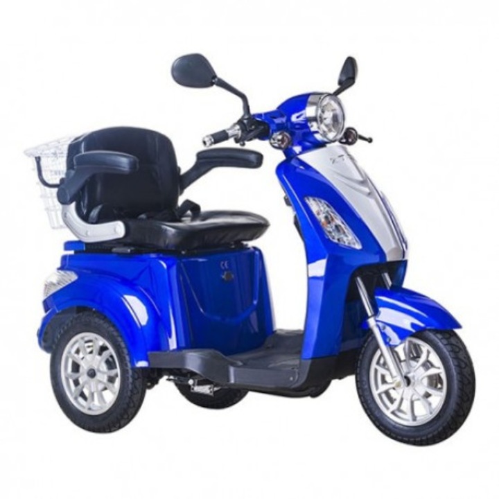 Tricicleta electrica Z-Tech ZT 15 E, 500 W, frana electromagmetica, fara permis, Albastru