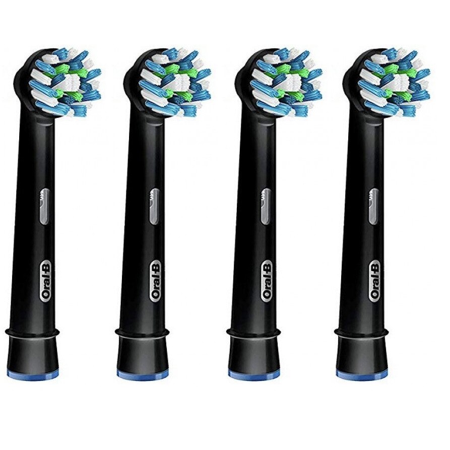 Set 4 rezerve Oral-B CrossAction EB50, Black Edition, negru