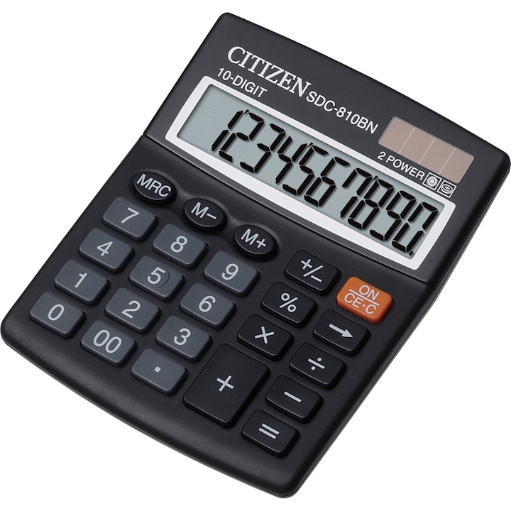 Калкулатор CITIZEN SDC 810BN, Настолен, Черен, 10 разряда