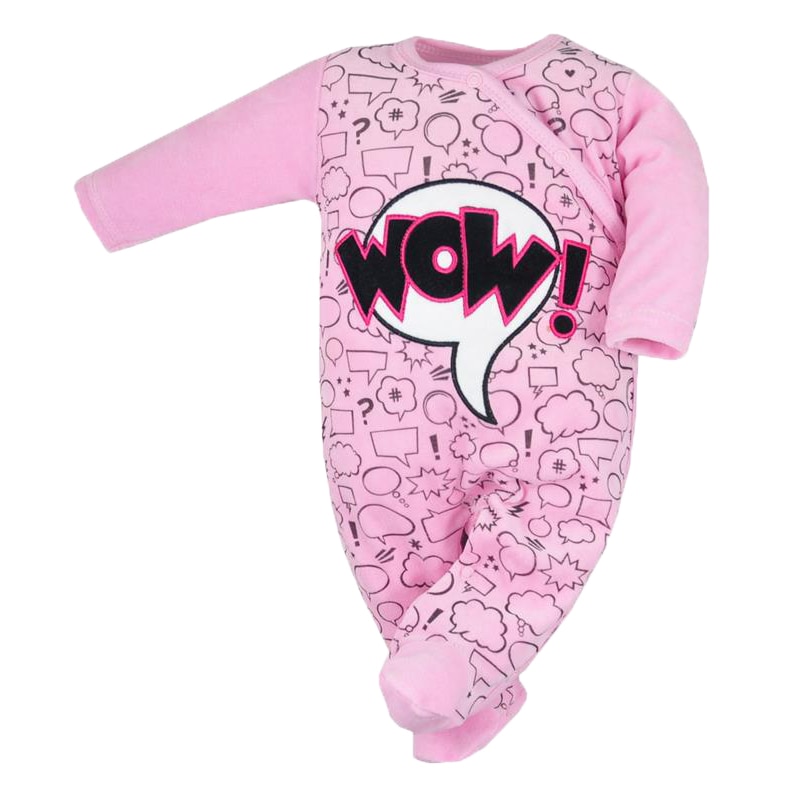 Salopeta cu maneca lunga pentru fete Koala Wow 07-414RZ-1, Roz, 56 cm