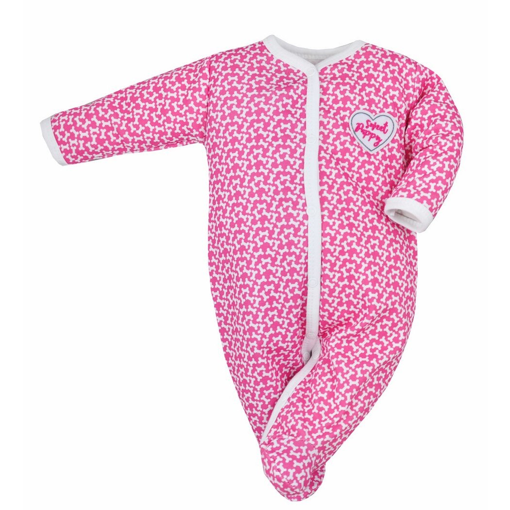 Salopeta cu maneca lunga pentru fete Koala Cool Dog 05-254R, Roz, 62 cm