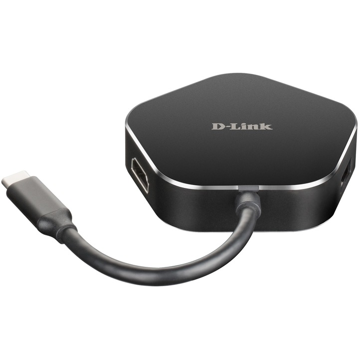 Хъб D-Link 4-in-1 DUB-M420, USB Type C