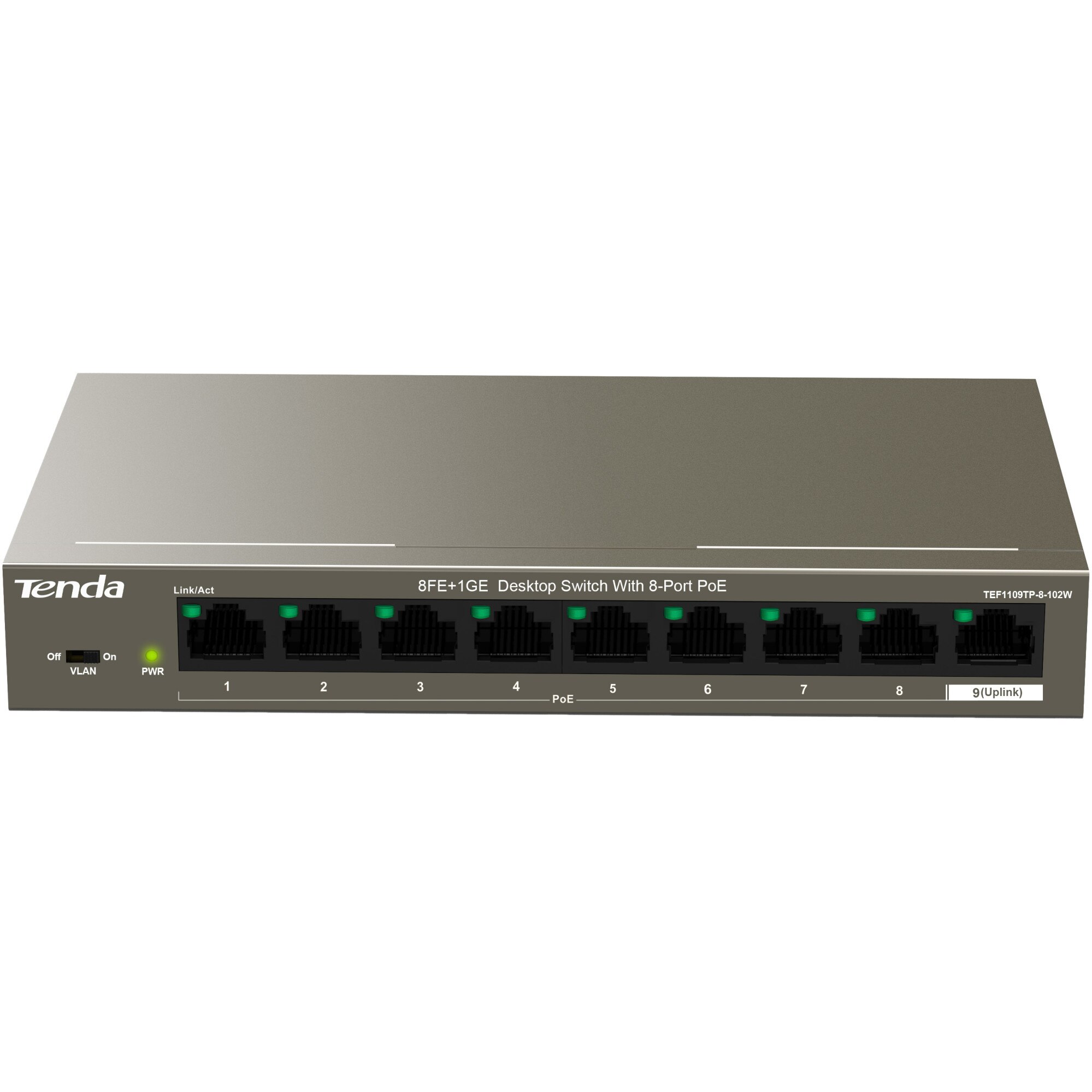 Switch Tenda TEF1109TP-8-102W 8-Port PoE