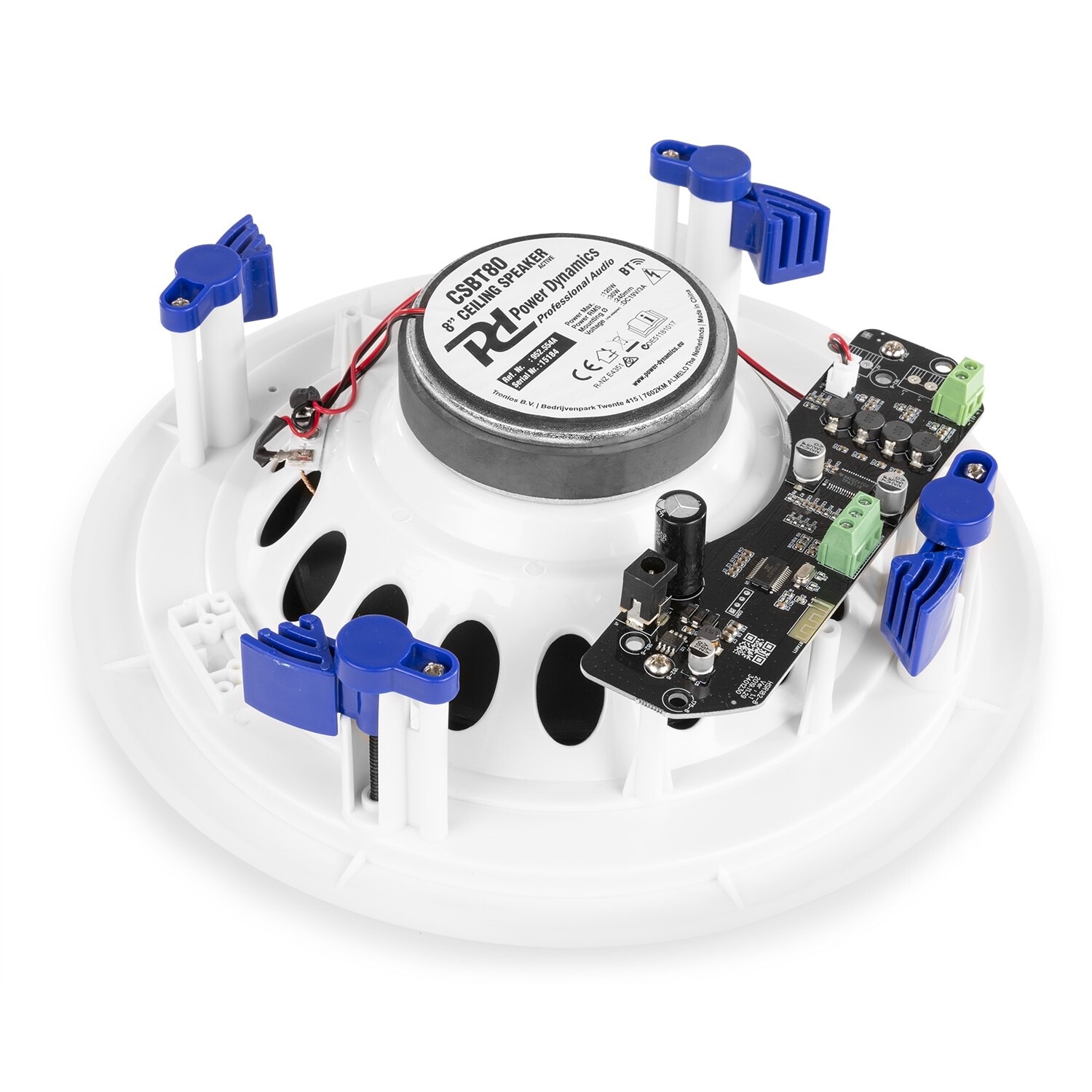 Set difuzoare de tavan amplificate, Bluetooth, 8", 60W RMS, 8ohm, Power Dynamics CSBT80