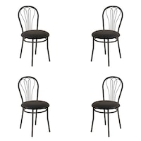 set 4 scaune bucatarie venus black negru piele ecologica imagen 50_0_
0