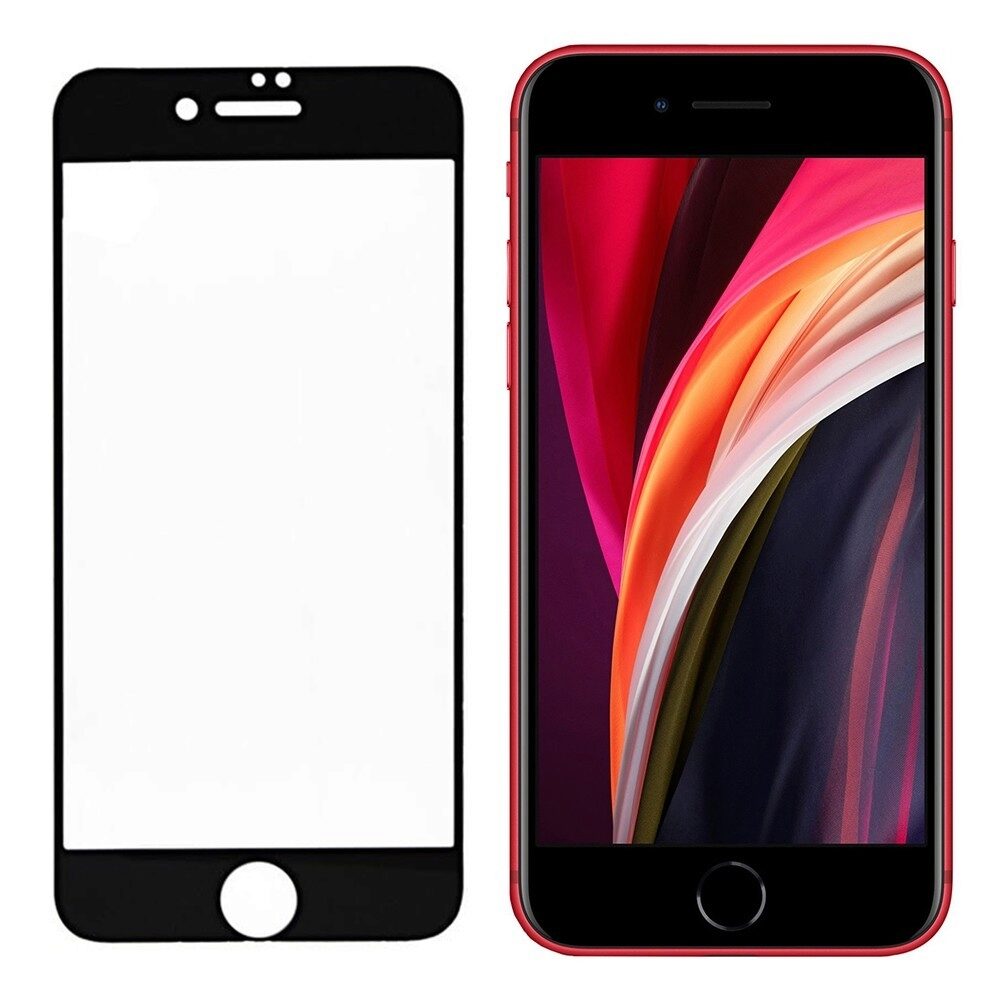 Folie Sticla 3MK HardGlass Max pentru iPhone Se 2 (2020), 3D, Full Glue, Full Cover, Negru