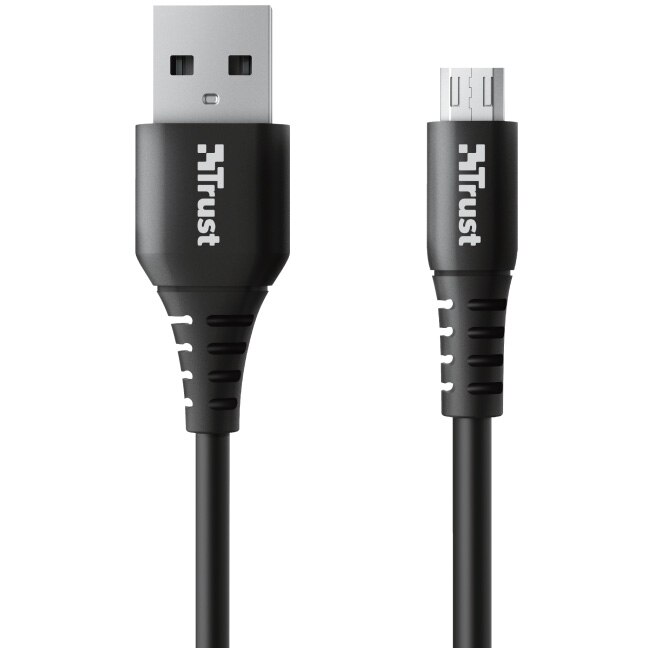 Cablu de date trust Ndura, MicroUSB, 1m, Negru