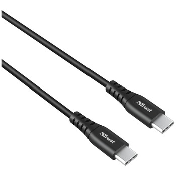 Cablu de date Trust Ndura, USB Type C - USB Type C, 1m, Negru Cablu de date Trust Ndura, USB Type C - USB Type C, 1m, Negru