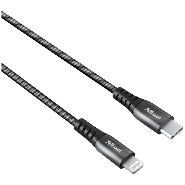 Cablu de date Trust Keyla Strong, USB Type C - Lightning, Negru