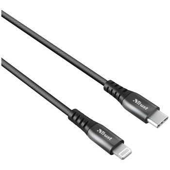 Cablu de date Trust Keyla Strong, USB Type C - Lightning, Negru Cablu de date Trust Keyla Strong, USB Type C - Lightning, Negru