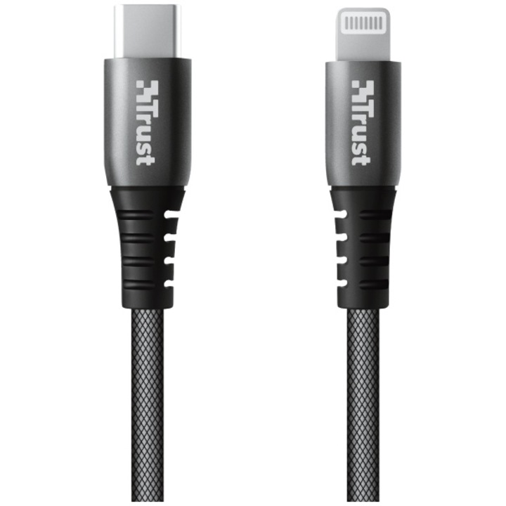Cablu de date Trust Keyla Strong, USB Type C - tip Lightning, Negru