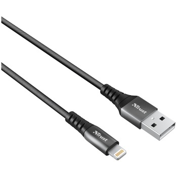 Cablu de date Trust Keyla Strong, Lightning, 1m, Negru Cablu de date Trust Keyla Strong, Lightning, 1m, Negru