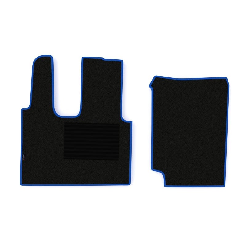 Set 2 covorase camion F-Core, Velur, pentru MERCEDES ACTROS MP4 / MP5, 2011+, Negru/ Albastru