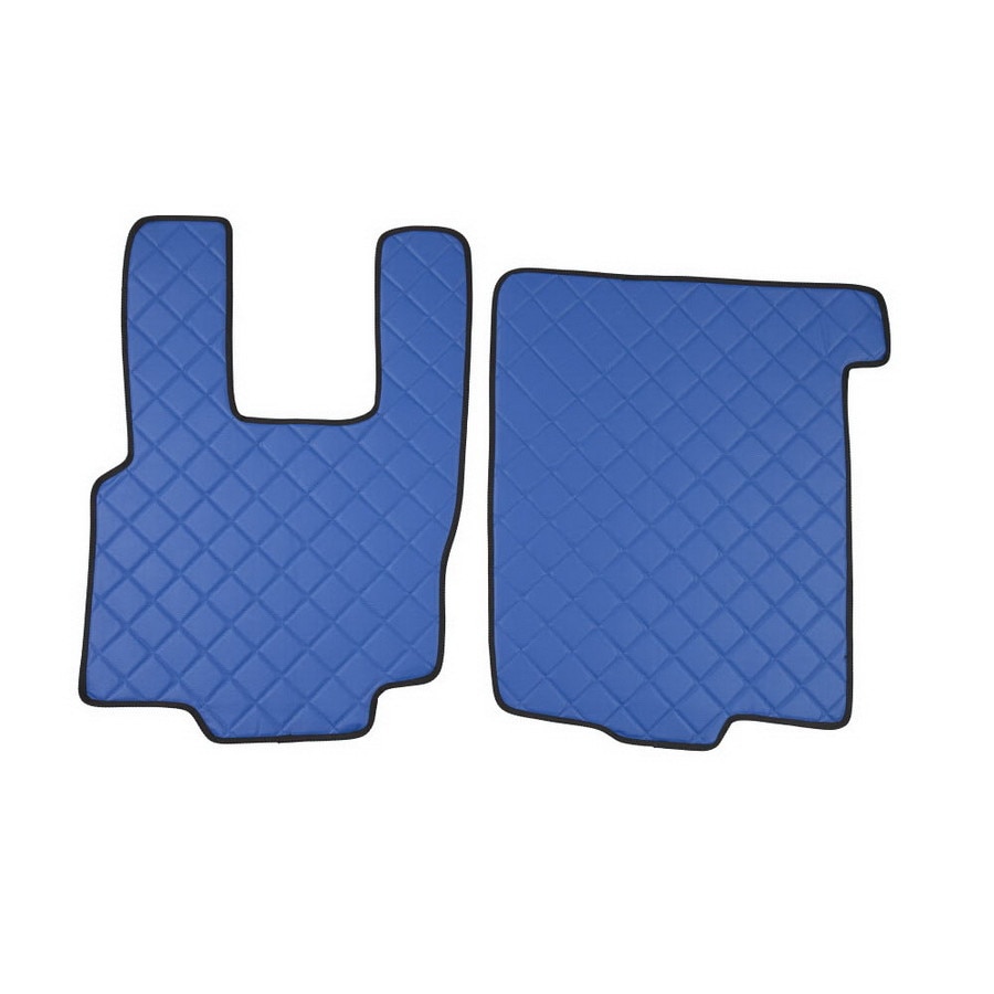 Set 2 covorase camion F-Core, Piele-ECO, pentru DAF XF 105, XF, Albastru