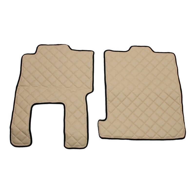 Set 2 covorase camion F-Core, Piele-ECO, pentru DAF XF 105, XF, Bej