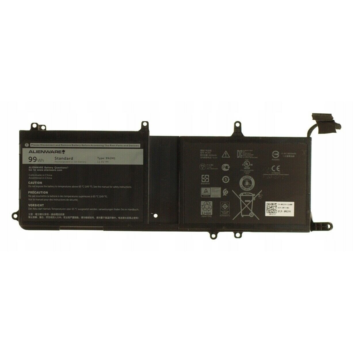 Baterie originala pentru laptop Alienware 15 R3, Alienware 15 R4, Alienware 17 R4, Alienware 17 R5, type DELL Alienware 9NJM1 99Wh