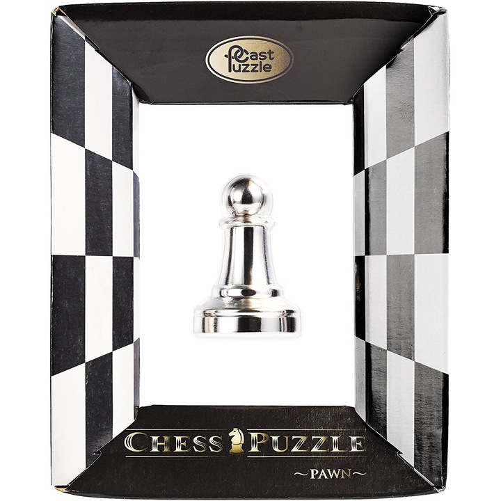 Пъзел - Лята шахматна пешка - сребро, 2 части