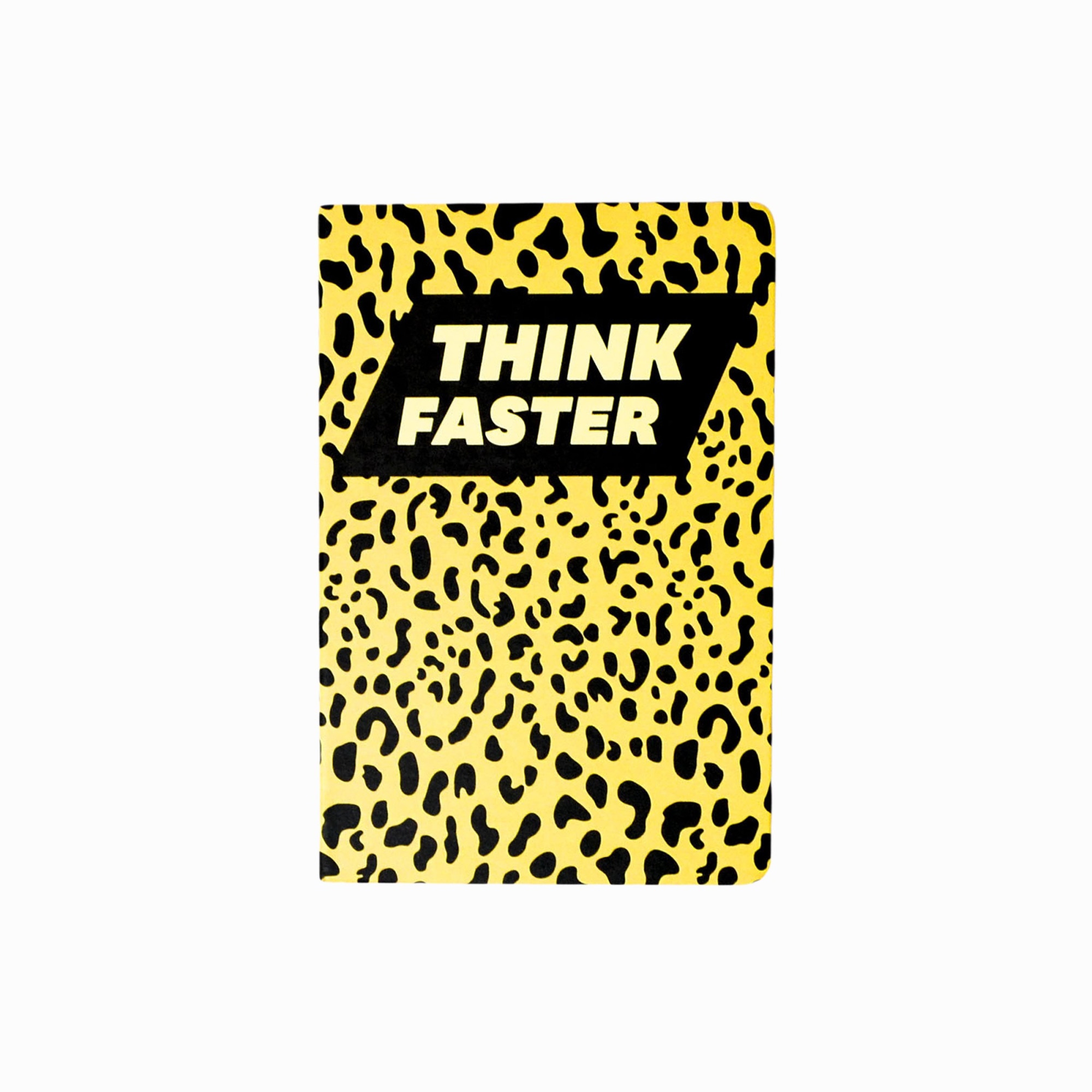 Agenda Think Faster, Leopard, 21.5 x 14.5 cm, Galben