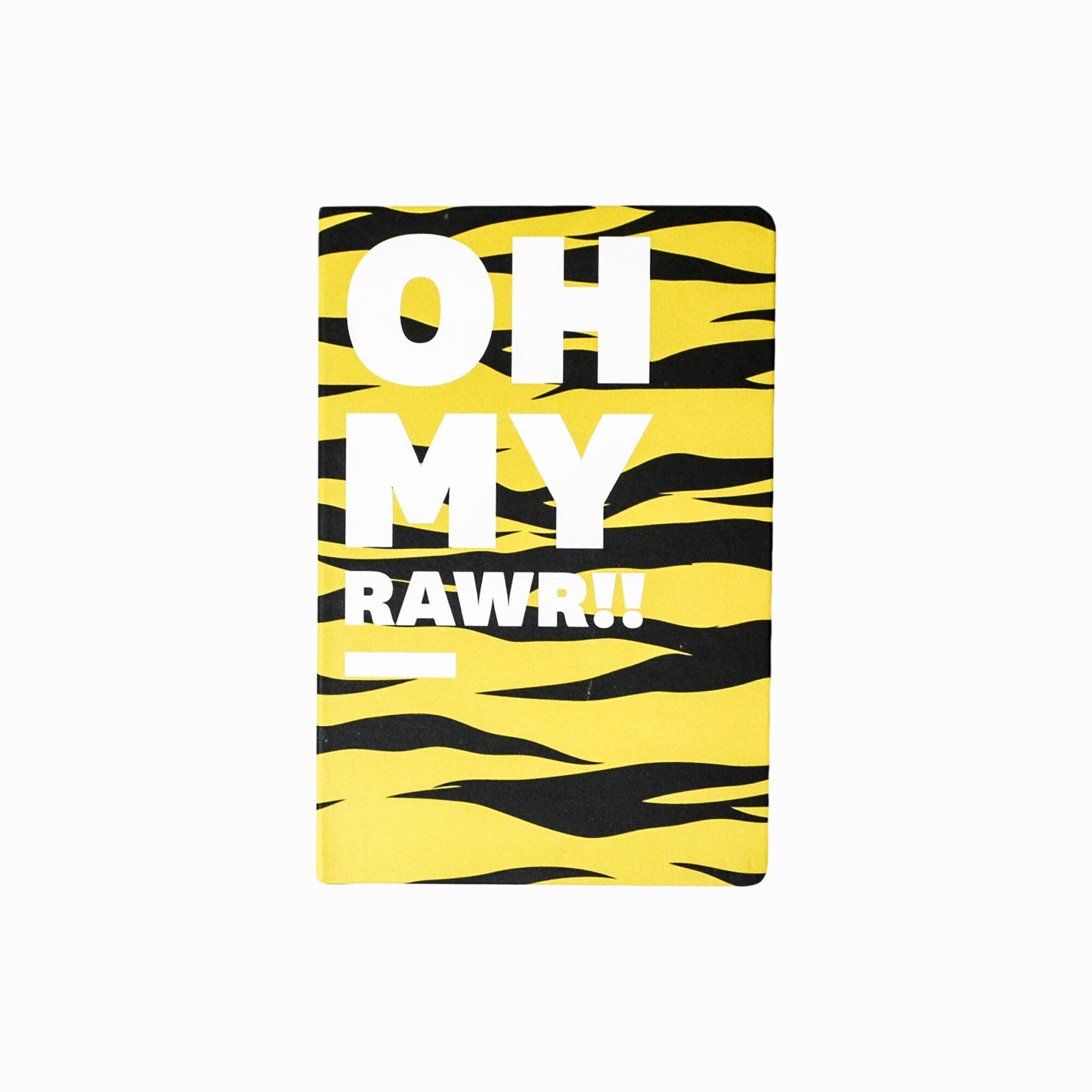 Agenda Oh My Rawr, Tigru, 21.5 x 14.5 cm, Galben