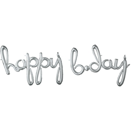 Balon Folie Scris De Mana Happy B Day Argintiu Ams 37936 11 Emag Ro