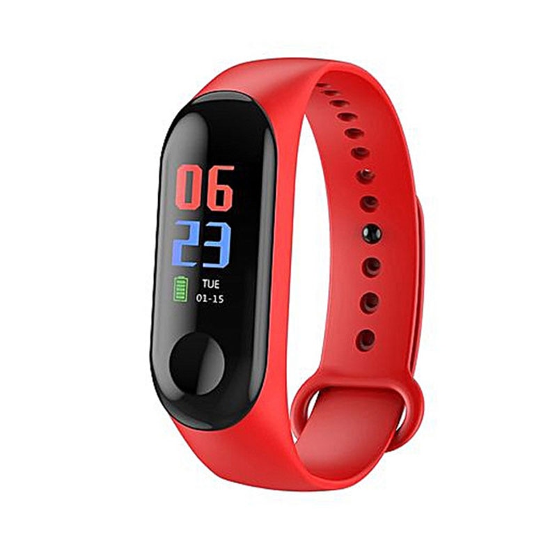 Ceas inteligent, M3, bratara, rosu