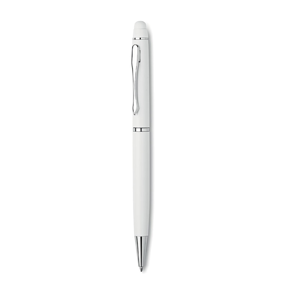 Stylus Universal Touch Pen cu Pix Alb in cutie de carton asortata