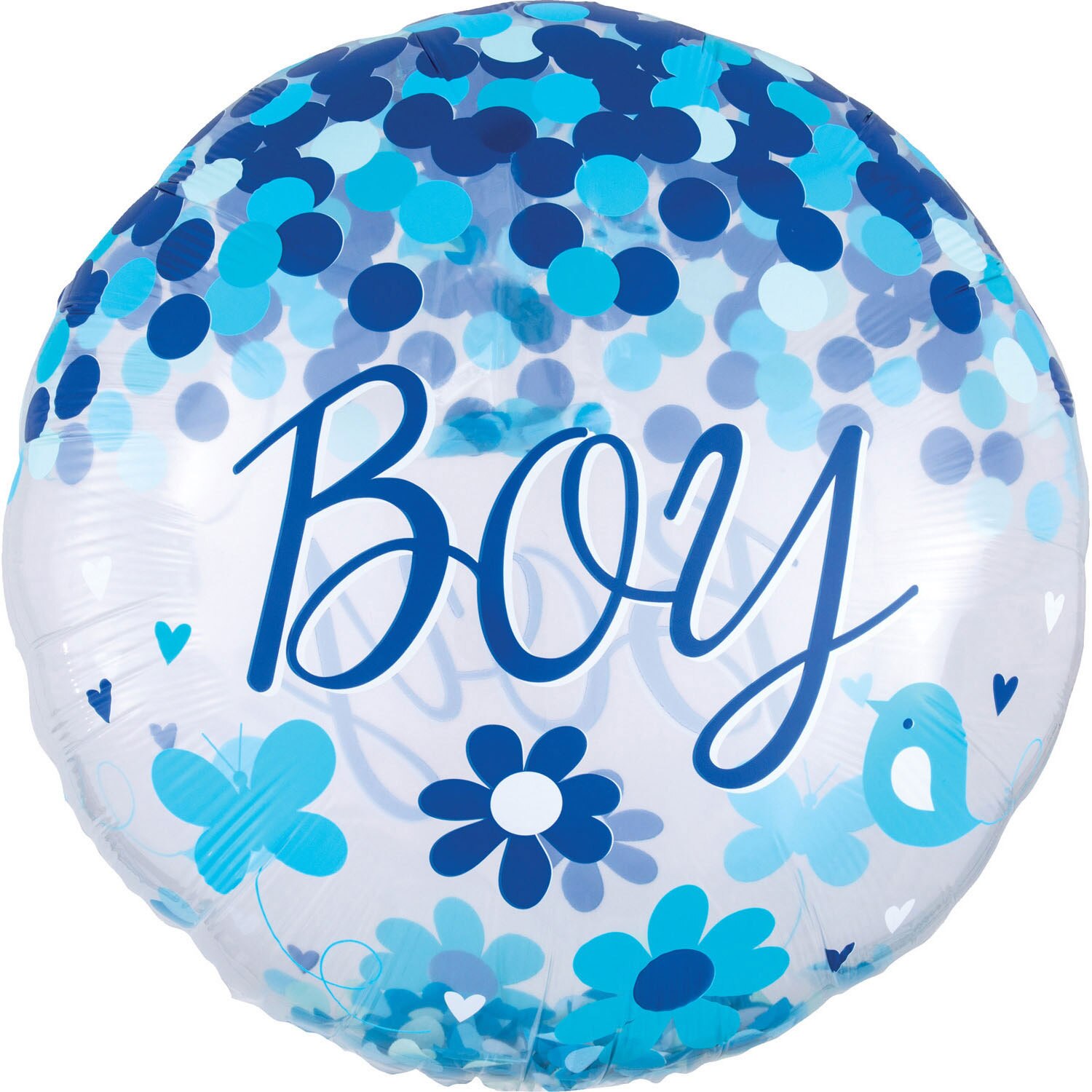 Balon folie transparent, Jumbo Confetti 