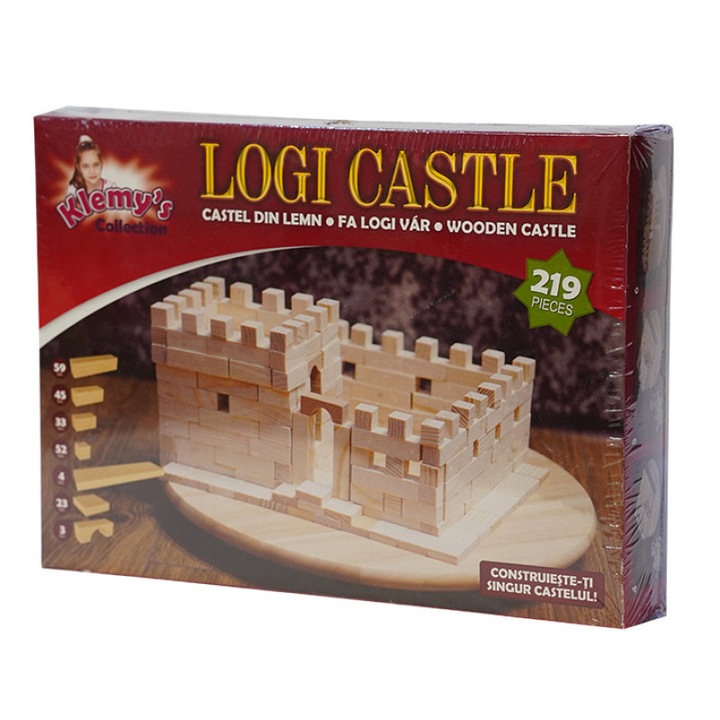 Castel din lemn, Klemy's Collection, lemn, 219 piese, + 3 ani