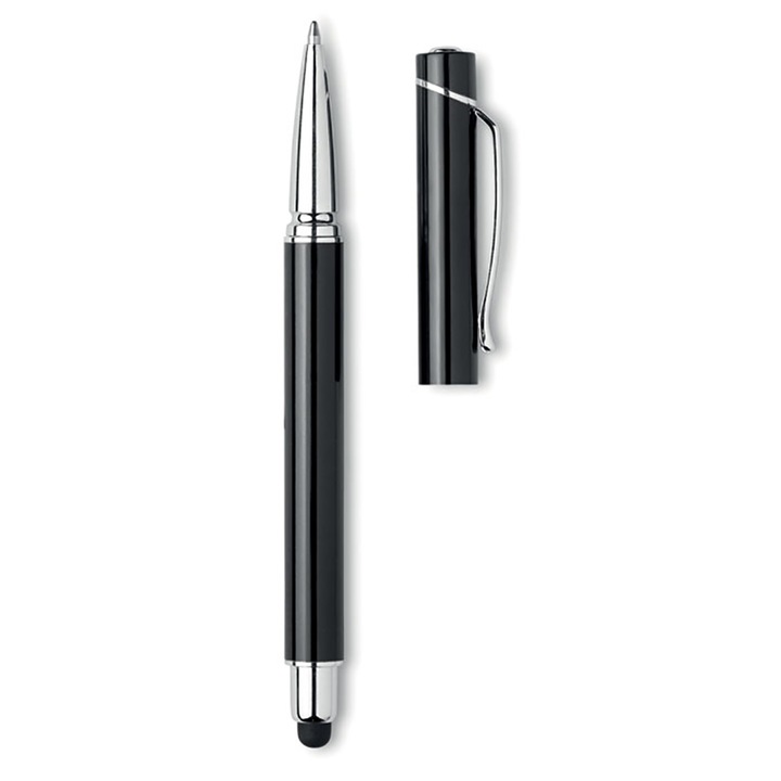 Stylus Universal Touch Pen cu Pix negru in cutie de plastic asortata
